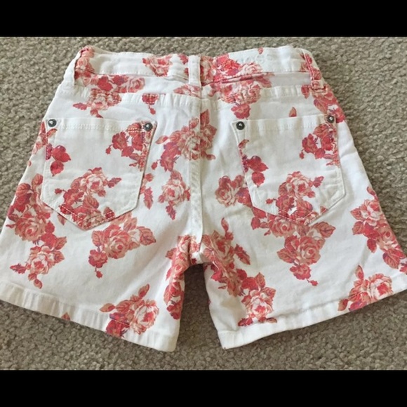 Vigoss Rose Floral Coral Pink Shorts Girls SZ 10 - Picture 3 of 4